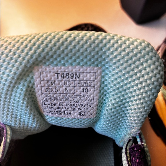 Asics Black and Mint Athletic Shoes - Picture 4 of 6